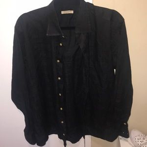Burberry black plaid shirt
